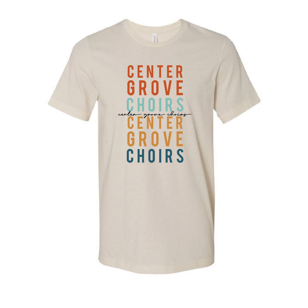 Center Grove Choir Retro Earth Tone Short Sleeve Tee