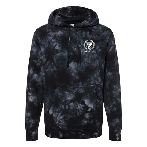 Accents Black Tie Dye Hoodie