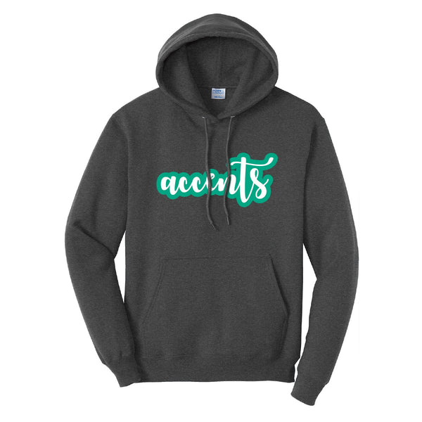 Accents Sewn On Letter Hoodie
