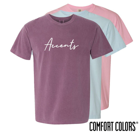 Accents Comfort Colors Simple Script Short Sleeve Tee