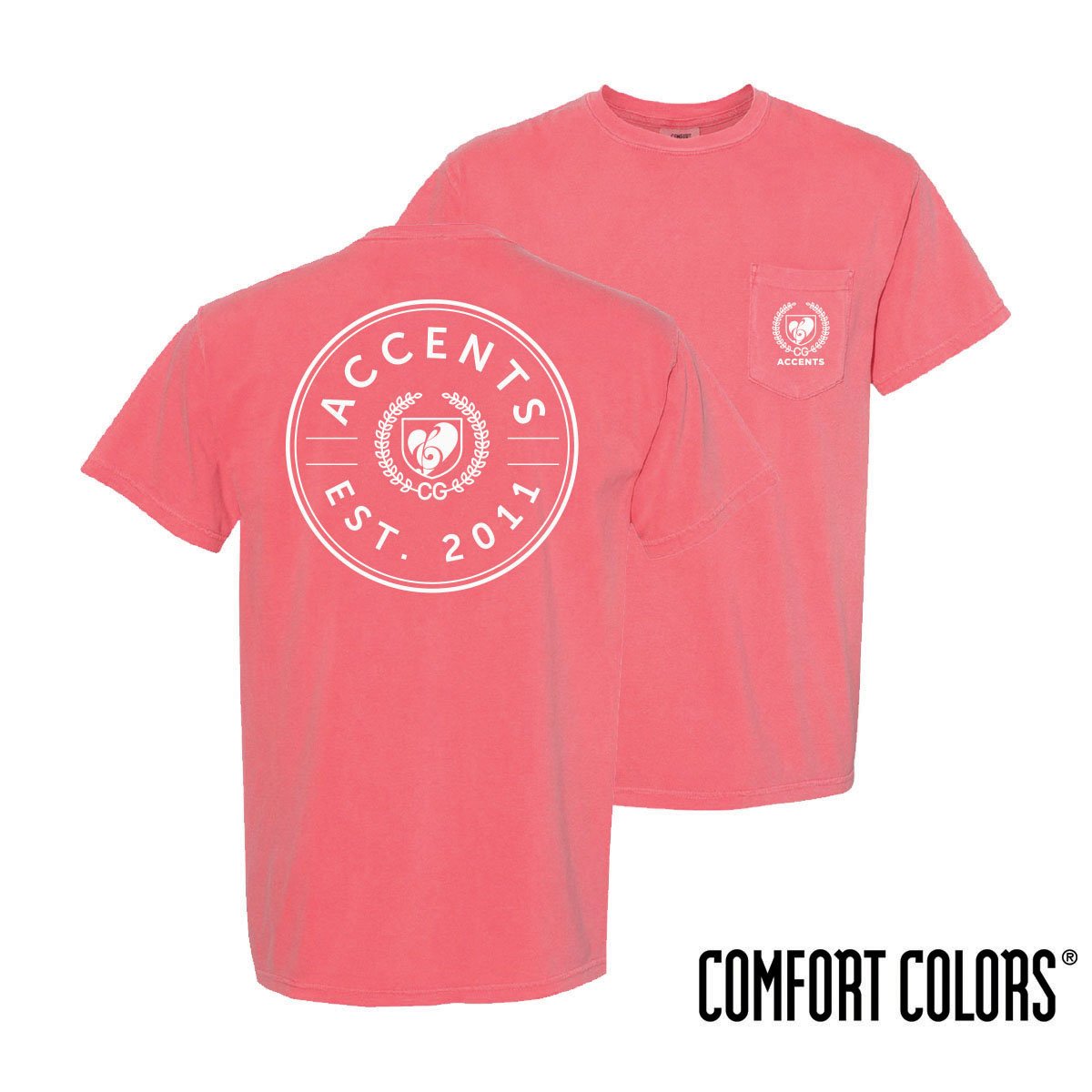 Accents Comfort Colors Pocket Badge Short Sleeve Tee