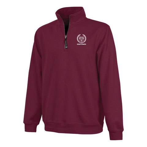 Debtones Maroon Quarter Zip