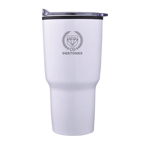 Debtones 30oz White Tumbler
