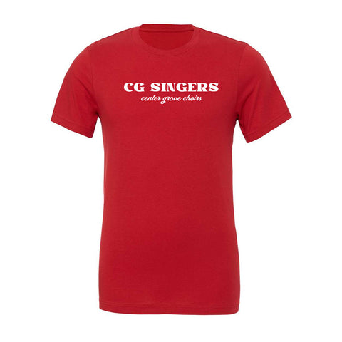 Center Grove Singers Unisex Red Short Sleeve Tee