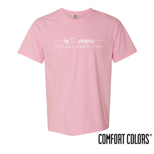 Center Grove Singers Comfort Colors Heart Script Short Sleeve Tee