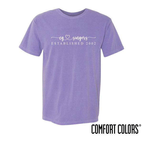 Center Grove Singers Comfort Colors Heart Script Short Sleeve Tee