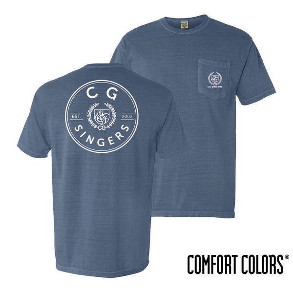Center Grove Singers Comfort Colors Pocket Badge Short Sleeve Tee