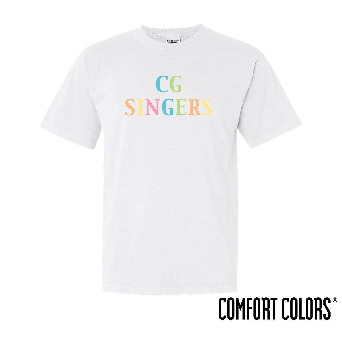 Center Grove Singers Comfort Colors Rainbow Short Sleeve Tee