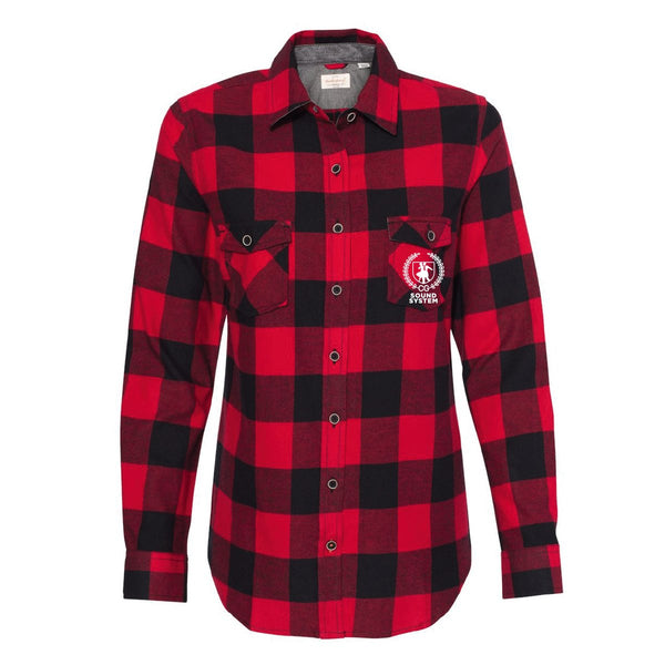 Sound System Color Ladies Red Plaid Flannel