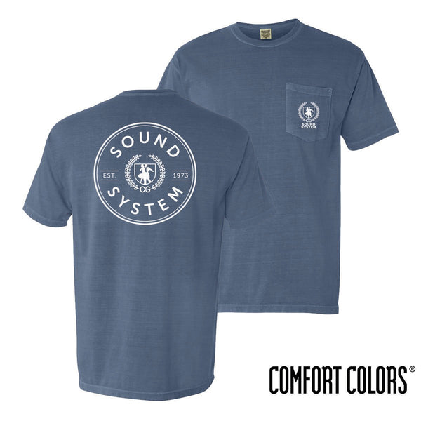 Sound System Comfort Colors Pocket Badge Short Sleeve Tee