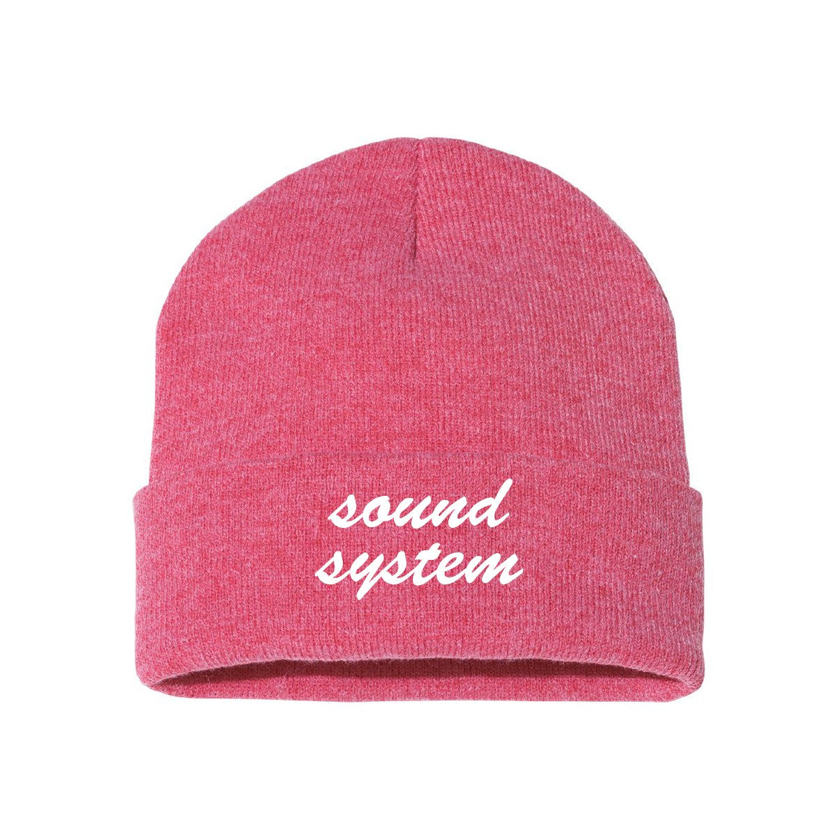 Sound System Red Classic Knit Beanie