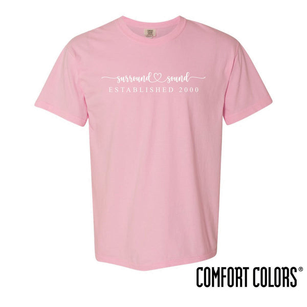 Surround Sound Comfort Colors Heart Script Short Sleeve Tee