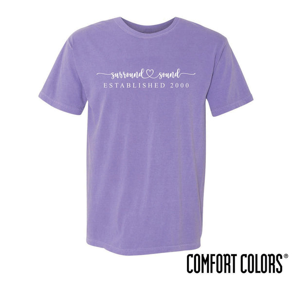 Surround Sound Comfort Colors Heart Script Short Sleeve Tee