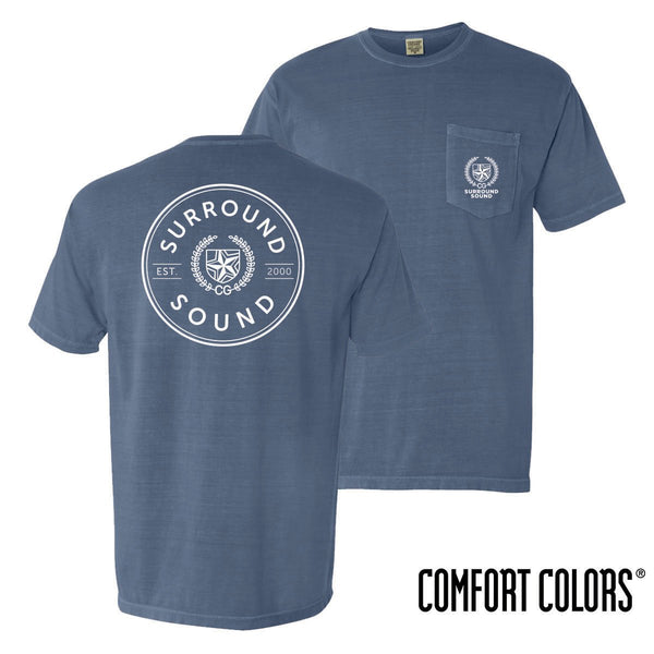 Surround Sound Comfort Colors Pocket Badge Short Sleeve Tee