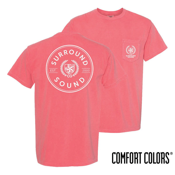 Surround Sound Comfort Colors Pocket Badge Short Sleeve Tee
