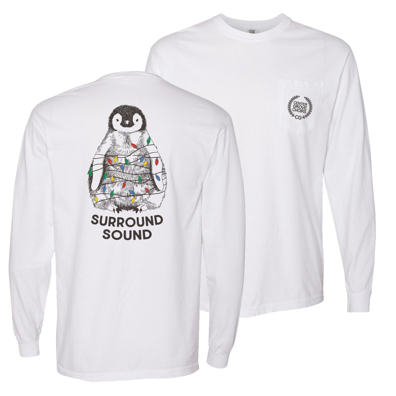 Surround Sound Holiday Penguin Long Sleeve Tee