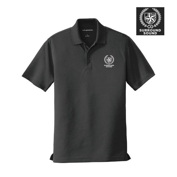 Surround Sound Black Crest Polo